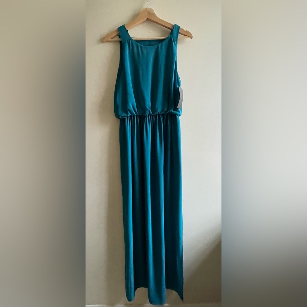 NWT ZARA TEAL / BLUE MAXI DRESS - SIZE S